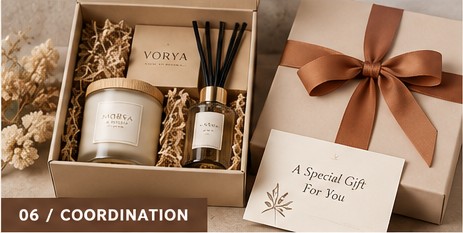 Coordinated diffuser and gift packaging set
